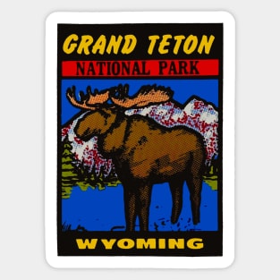 Vintage Grand Tetons Decal Sticker